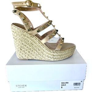 Steve Madden Sallina Gold| Womens Wedges size 6